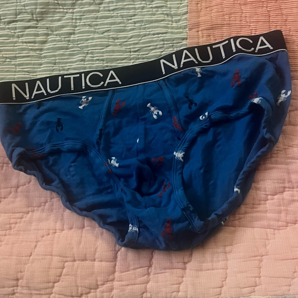 Nautica LARGE hip brief - blue with nautical pattern